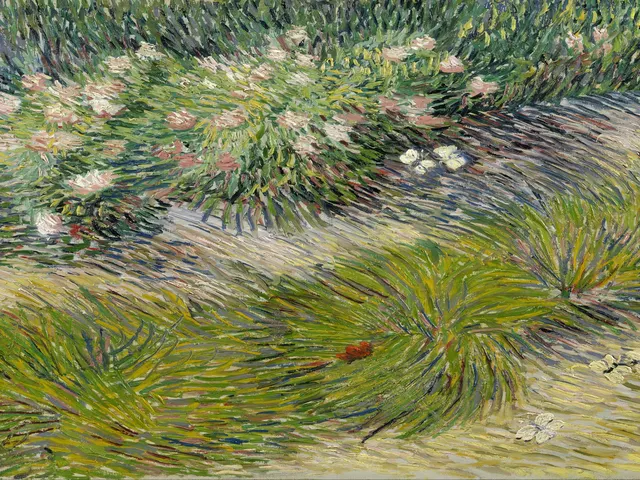 Grass and Butterflies Van Gogh by Vincent van Gogh, horizontal tablet wallpaper