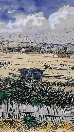 Harvest in Provence wallpaper