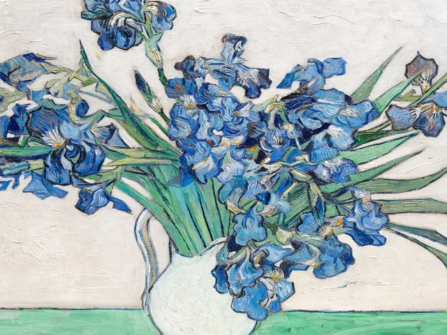 Irises by Vincent van Gogh, horizontal tablet wallpaper