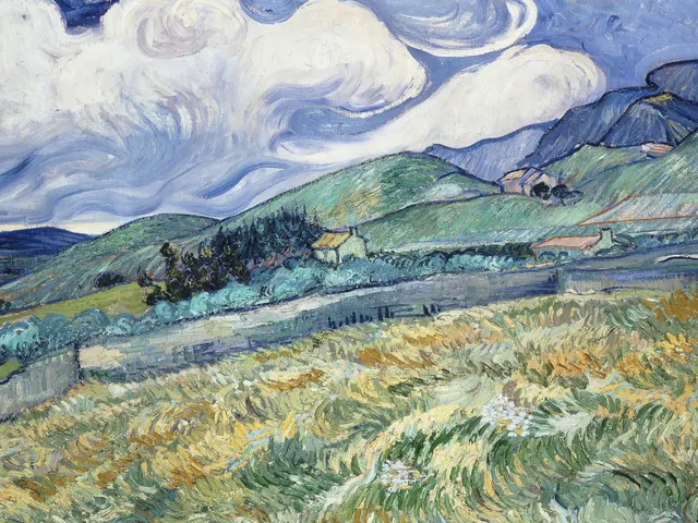Landscape from Saint Rémy Van Gogh by Vincent van Gogh, horizontal tablet wallpaper