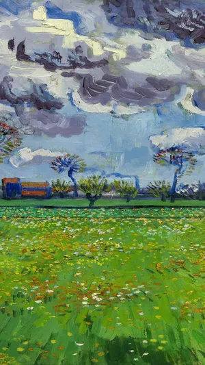 Landscape Under a Stormy Sky wallpaper