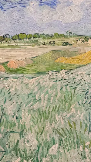 Plain near Auvers wallpaper