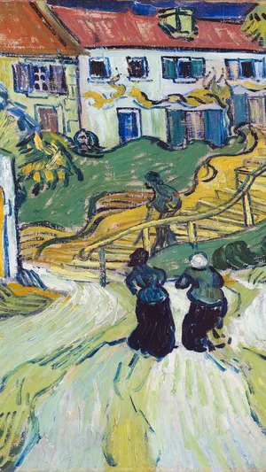 Stairway at Auvers wallpaper