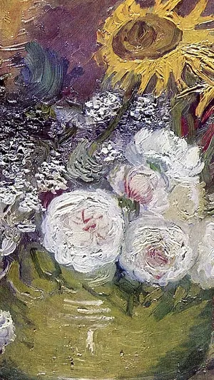 Stll Life with Roses and Sunflowers wallpaper