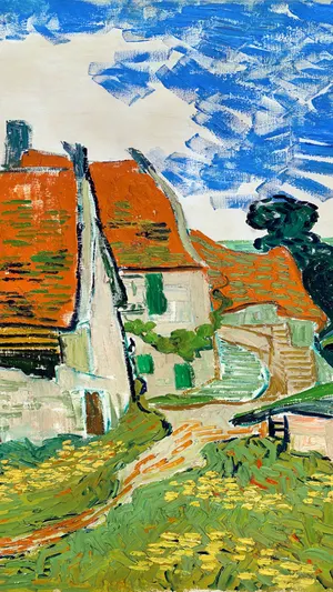 Street in Auvers Van Gogh wallpaper