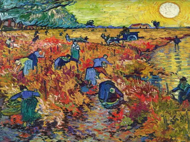 The Red Vineyard at Arles by Vincent van Gogh, horizontal tablet wallpaper