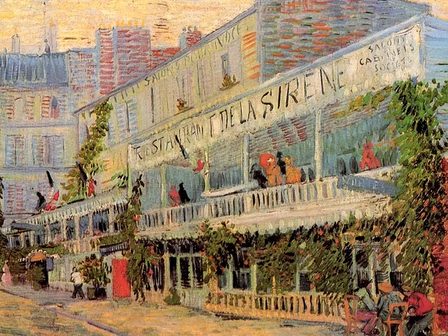 The Restaurant de la Sirene at Asnières by Vincent van Gogh, horizontal tablet wallpaper