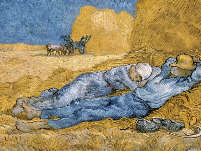 The Siesta by Vincent van Gogh, horizontal tablet wallpaper