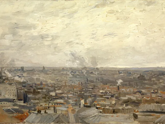 View of Paris from Montmartre by Vincent van Gogh, horizontal tablet wallpaper