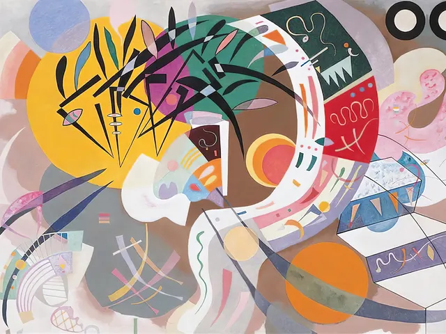 Dominant Curve by Wassily Kandinsky, horizontal tablet wallpaper