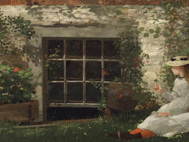 The Four Leaf Clover Iconic by Winslow Homer, horizontal tablet wallpaper