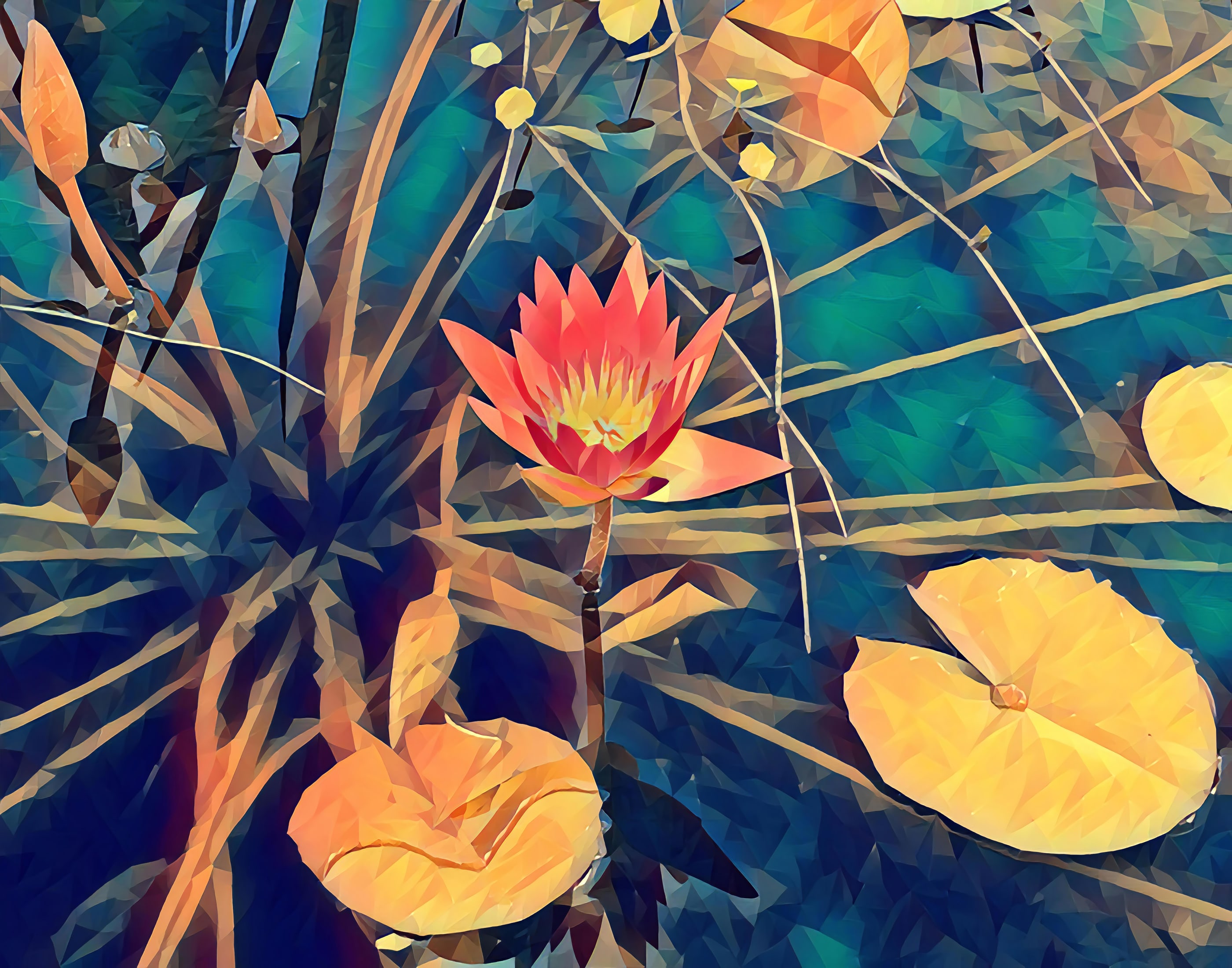 Lotus Flower Botanical Flower, printable wall art.